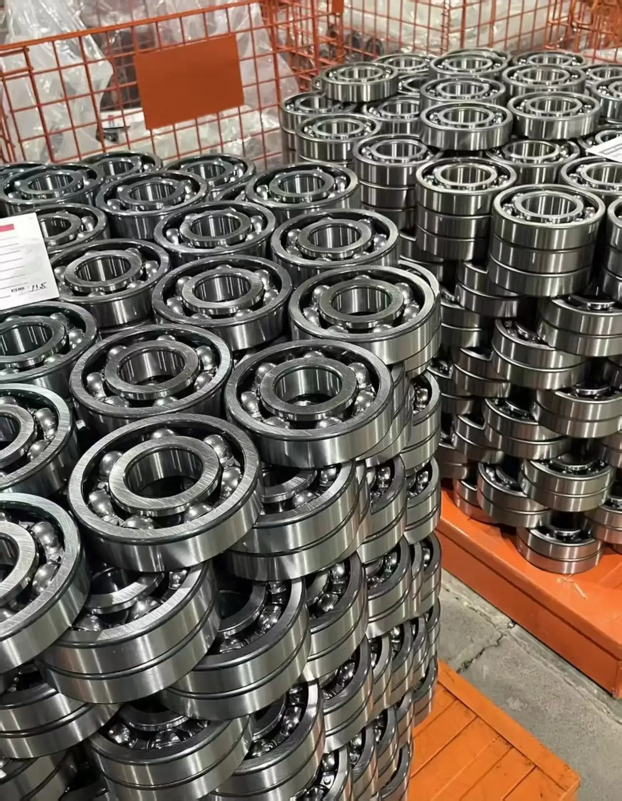 Ball mill bearing components prepared for assembly