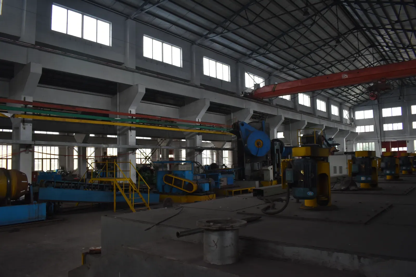 Forged grinding ball production workshop with material stock