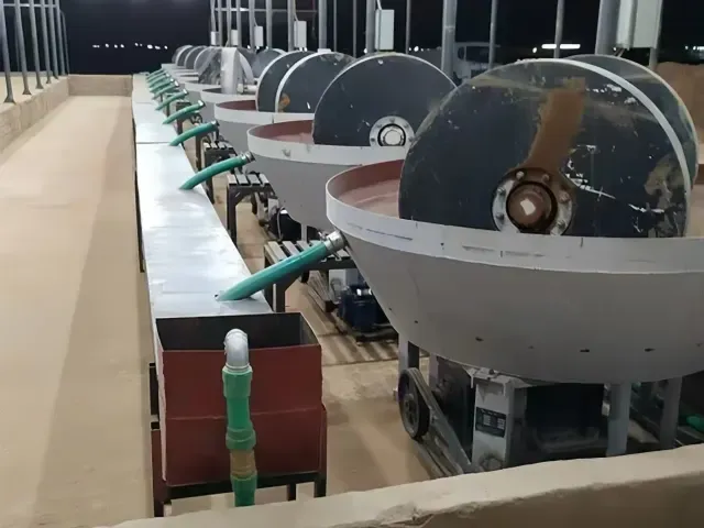 Wet pan mill production line during manufacturing
